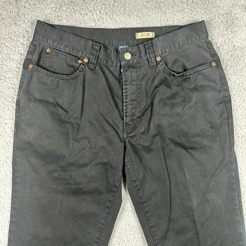 Polo Ralph Lauren Vintage 750 Bootcut Pants Men 33x32 (Fits 33x29) Black Stretch